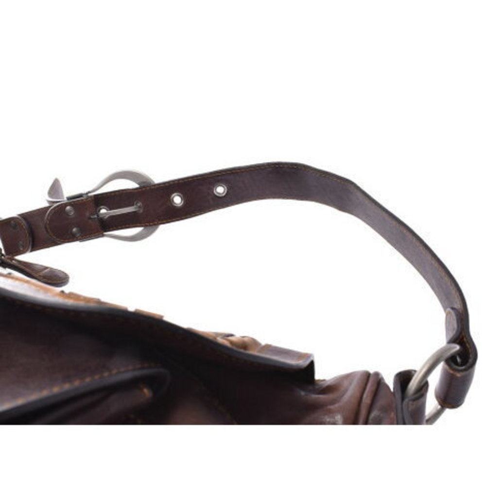 Dior Gaucho Brown Calf Semi Shoulder Bag CHRISTIAN - Picture 4 of 12